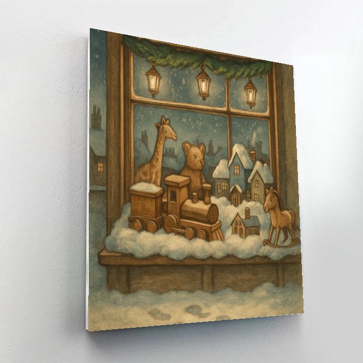 Snowbound Toymakers Window painting number kit