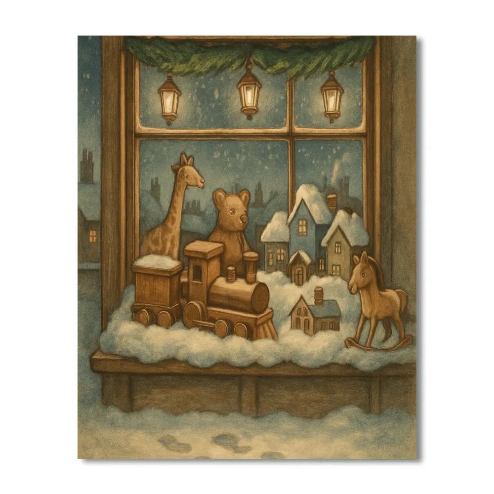 Snowbound Toymakers Window painting number kit
