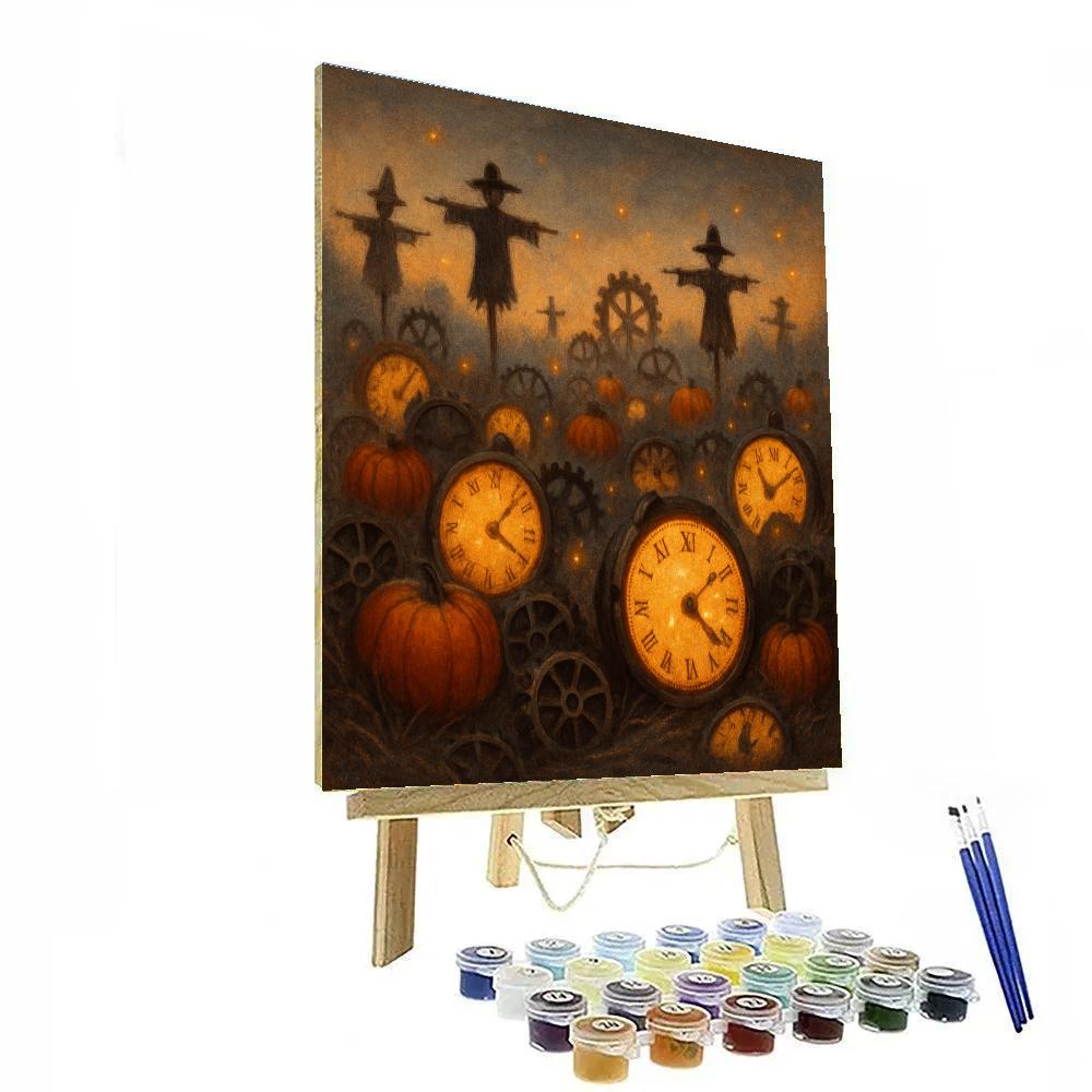 The Harvest Clock Field Paint by numbers kits