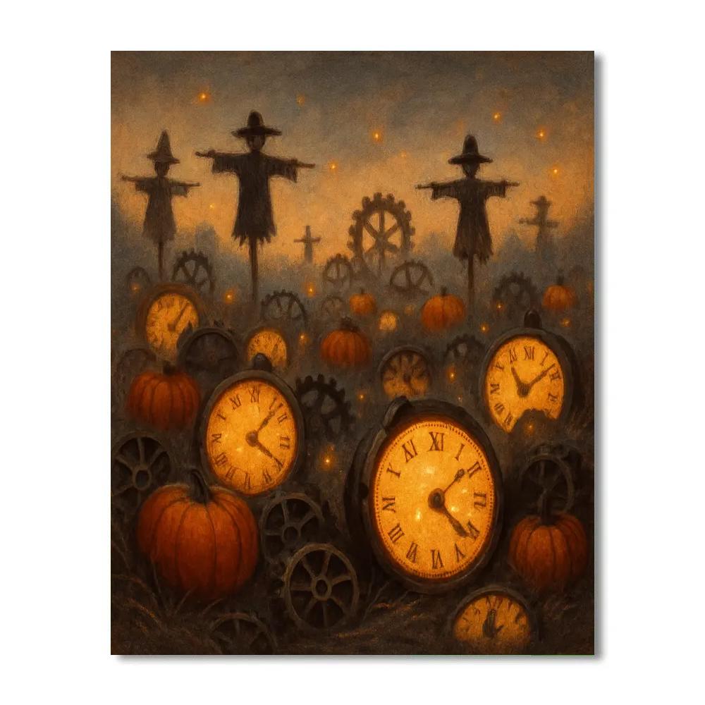 The Harvest Clock Field Paint by numbers kits