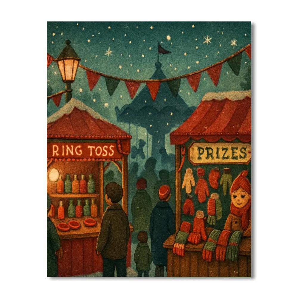 Frost Fairground Lanterns paint by number