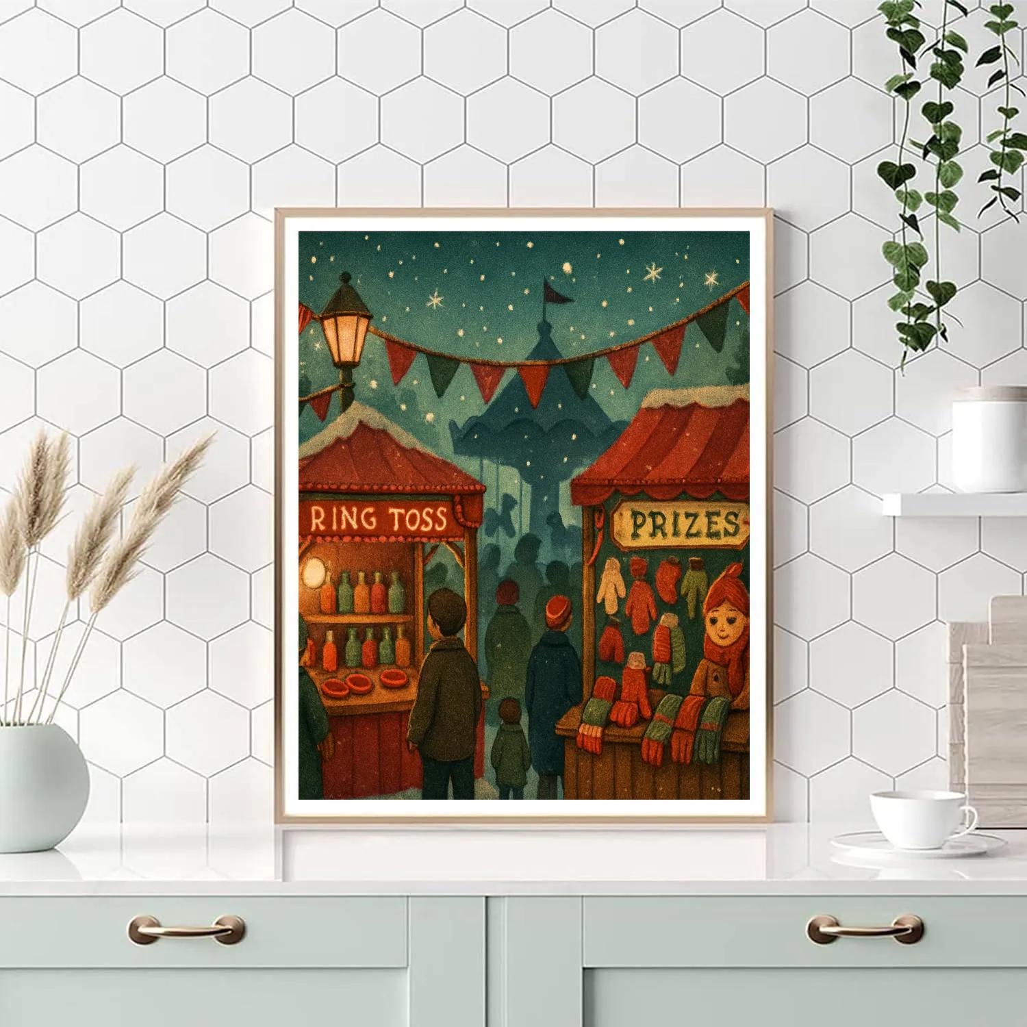 Frost Fairground Lanterns paint by number