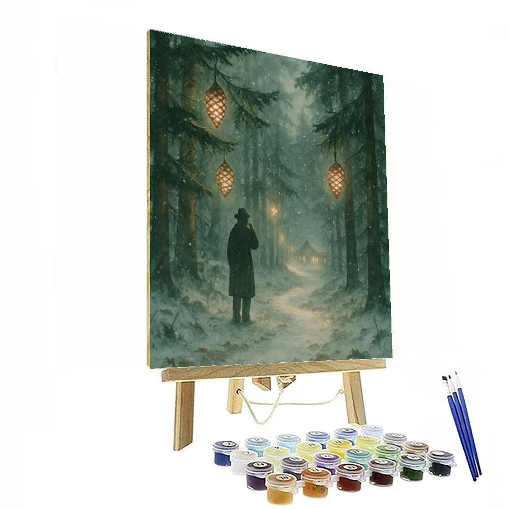 Pinecone Lantern Trail painting number kit