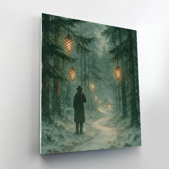 Pinecone Lantern Trail painting number kit