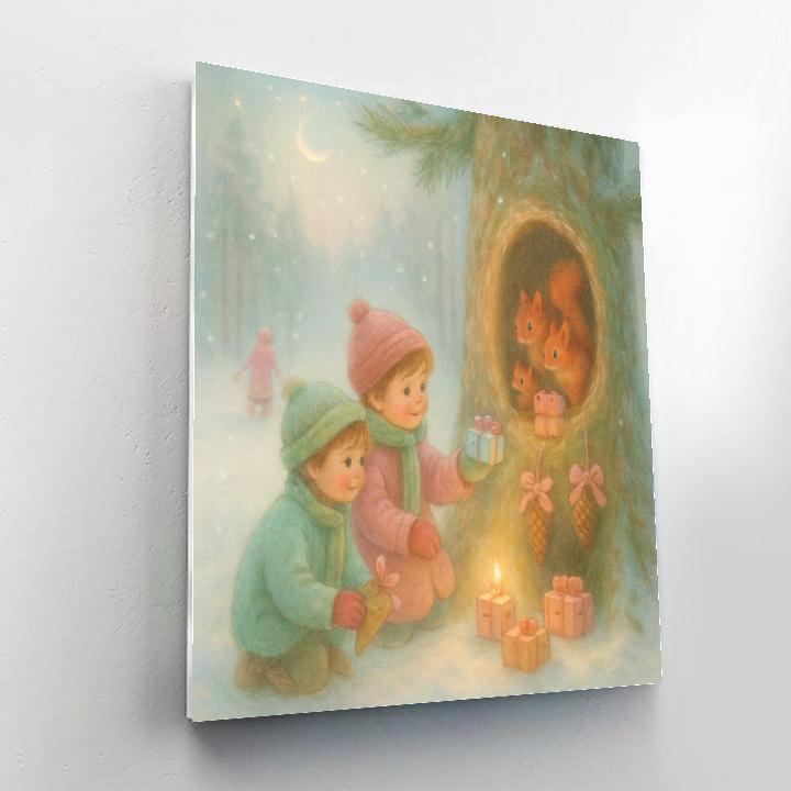 Hollow Pine Gift Exchange painting number kit