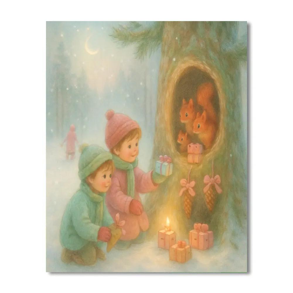 Hollow Pine Gift Exchange painting number kit