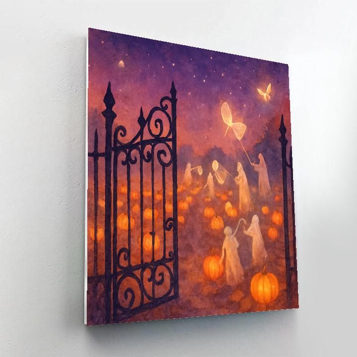 Ghostlight Orchard Gate Number painting