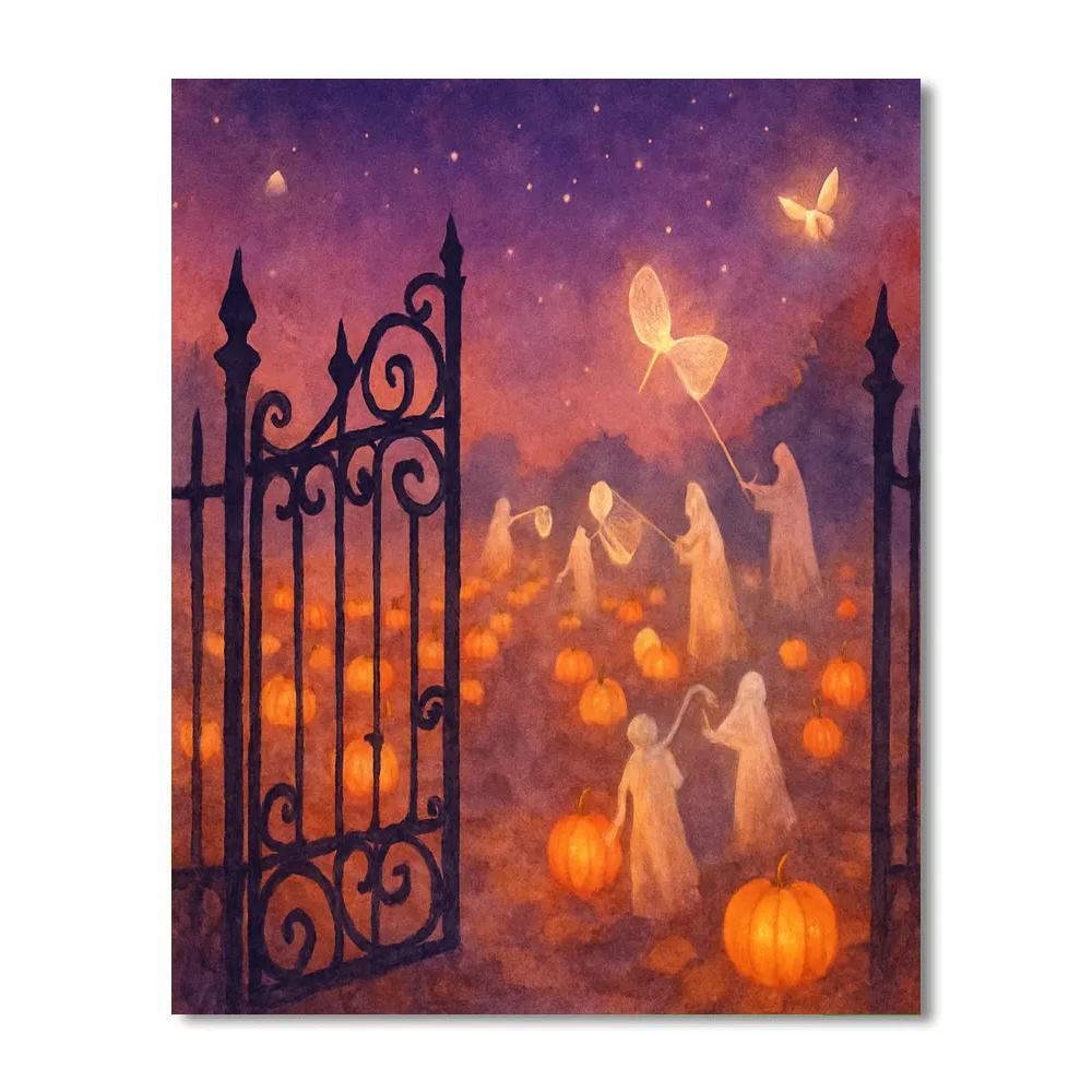 Ghostlight Orchard Gate Number painting