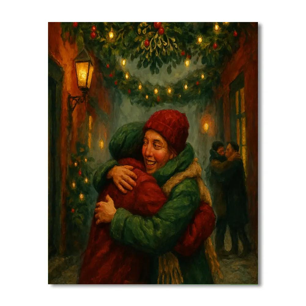 Mistletoe Alley Reunion paint by numbers