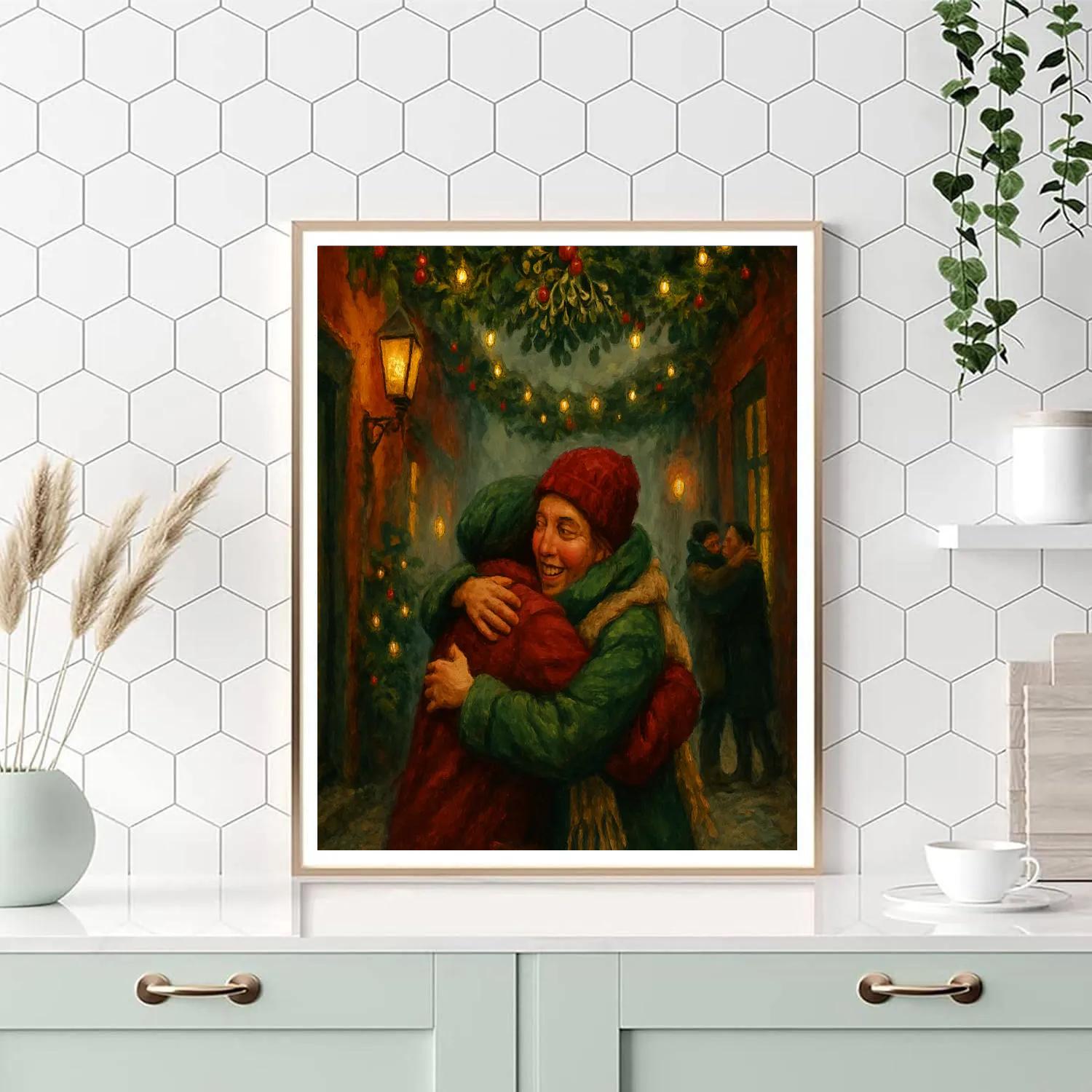 Mistletoe Alley Reunion paint by numbers