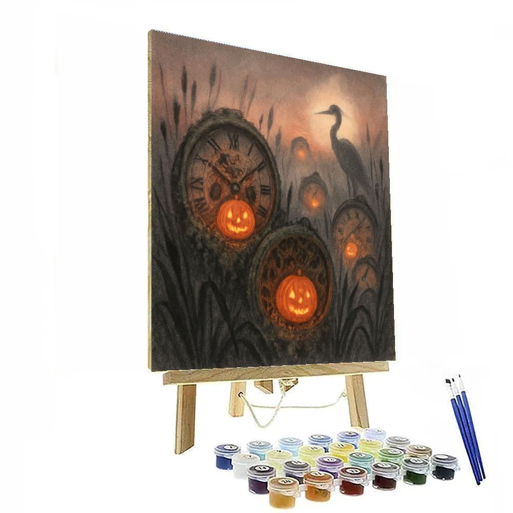 Gloomfen Clock Garden DIY paint by numbers