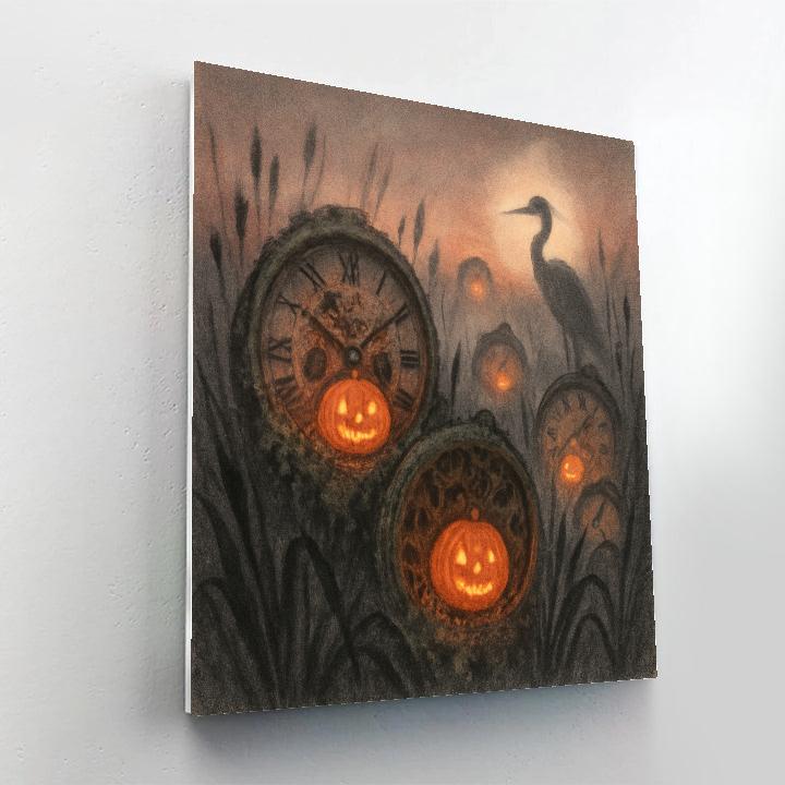 Gloomfen Clock Garden DIY paint by numbers