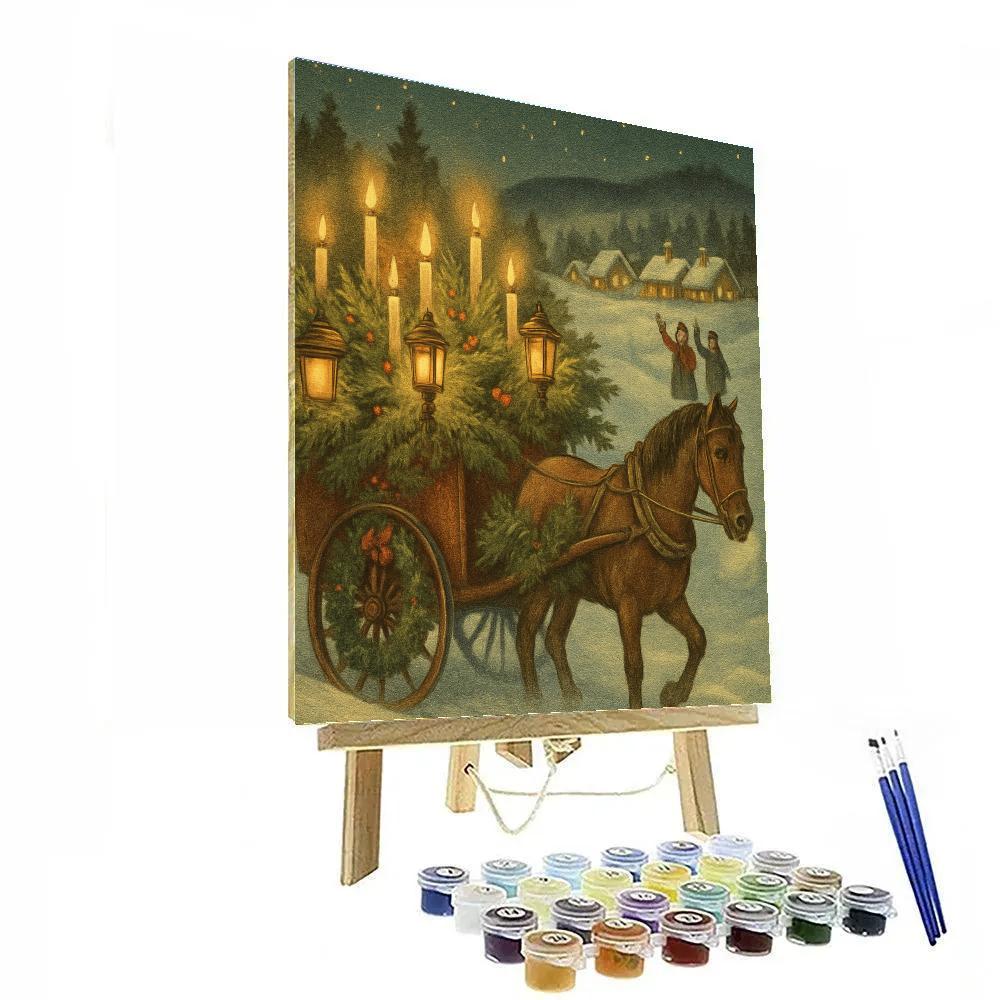 Carriage Of Candles Painting by numbers kit