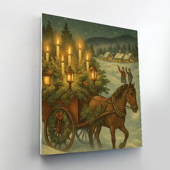 Carriage Of Candles Painting by numbers kit