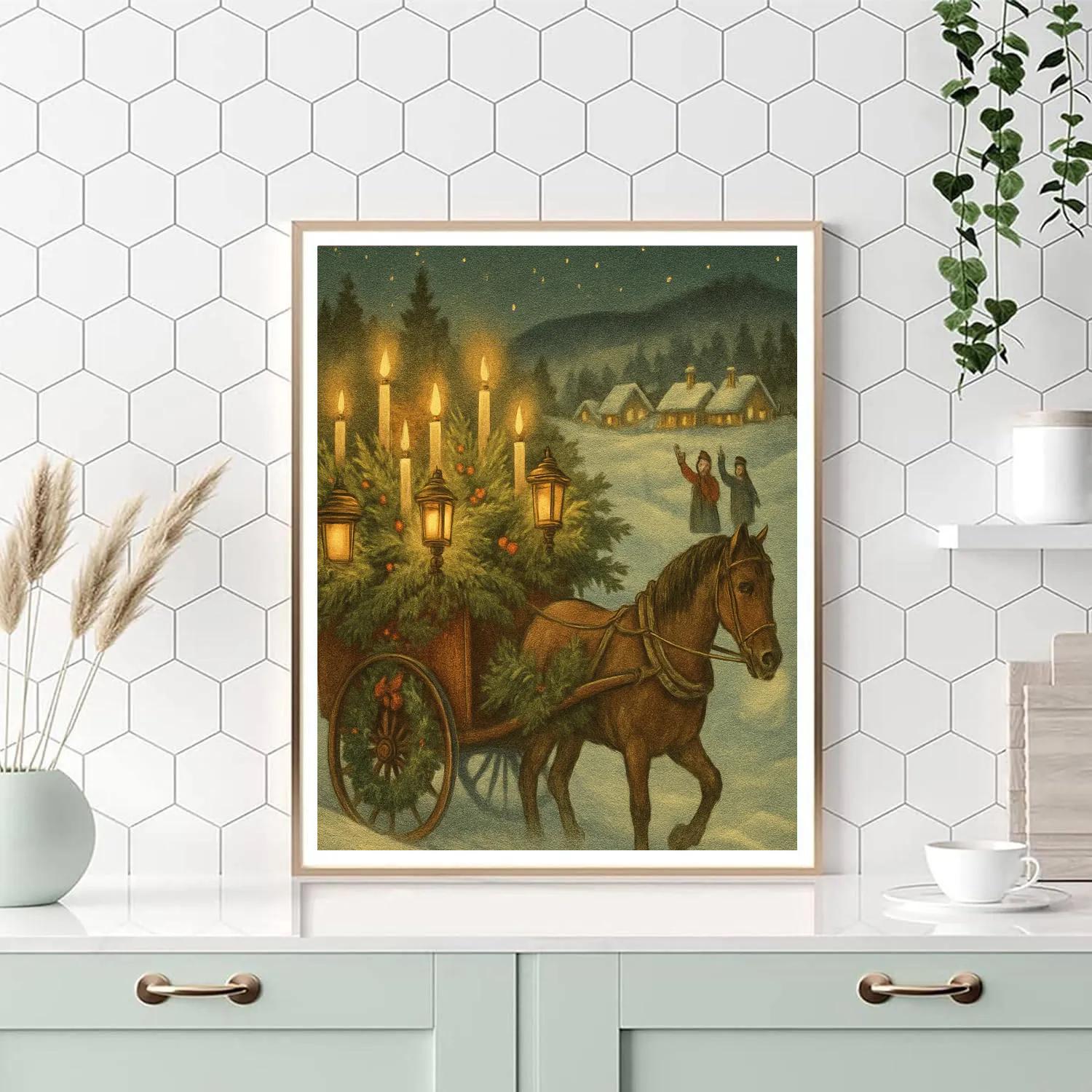 Carriage Of Candles Painting by numbers kit