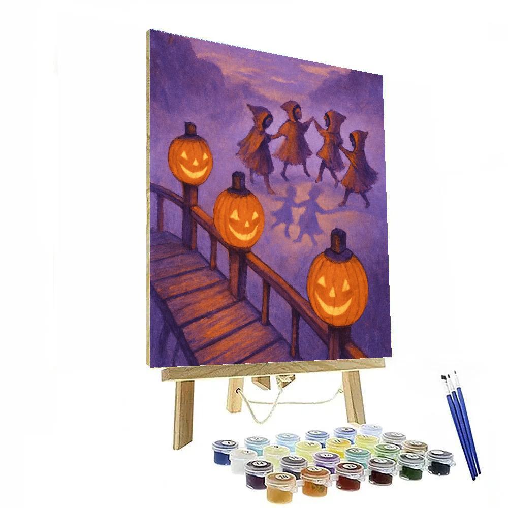 The Hollow Bridge Lanterns Painting by numbers kit