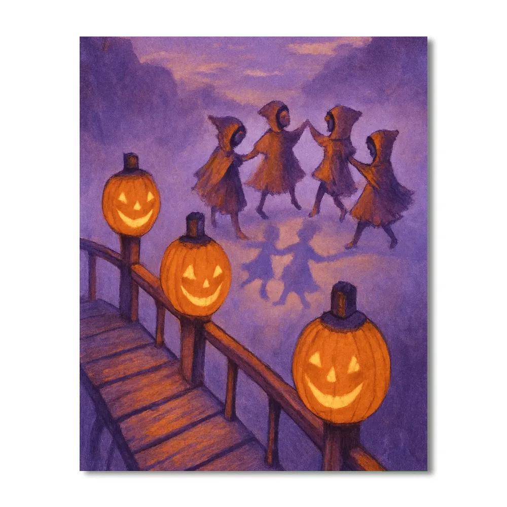 The Hollow Bridge Lanterns Painting by numbers kit