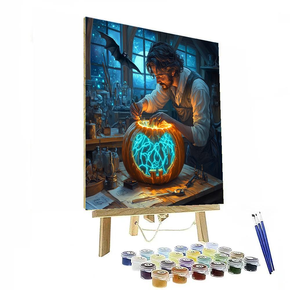 Halloween Lantern Inventor Painting by numbers kit