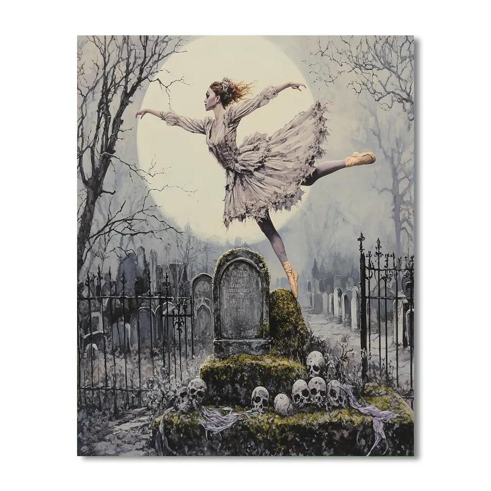 Cemetery Ballet Spooky paint by color