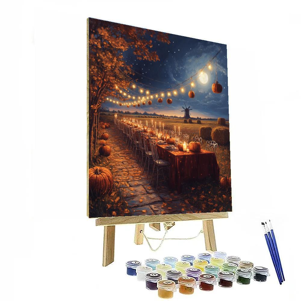 Harvest Feast Spooky Night DIY paint by numbers