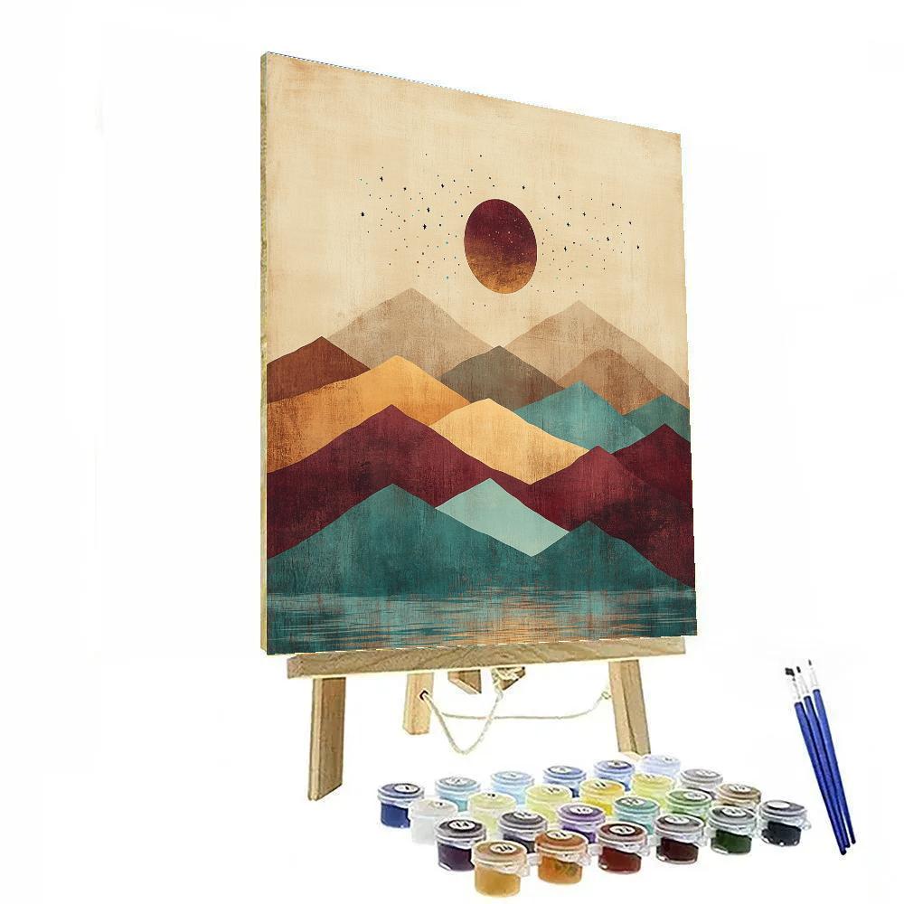 Paul Klee Inspired Mountain Song Number painting