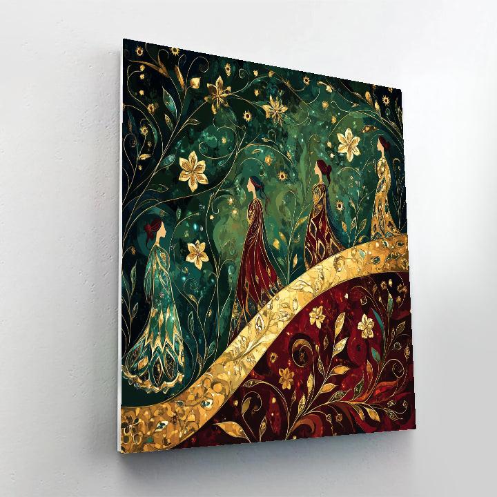 Gustav Klimt Inspired Golden Garden DIY paint by numbers