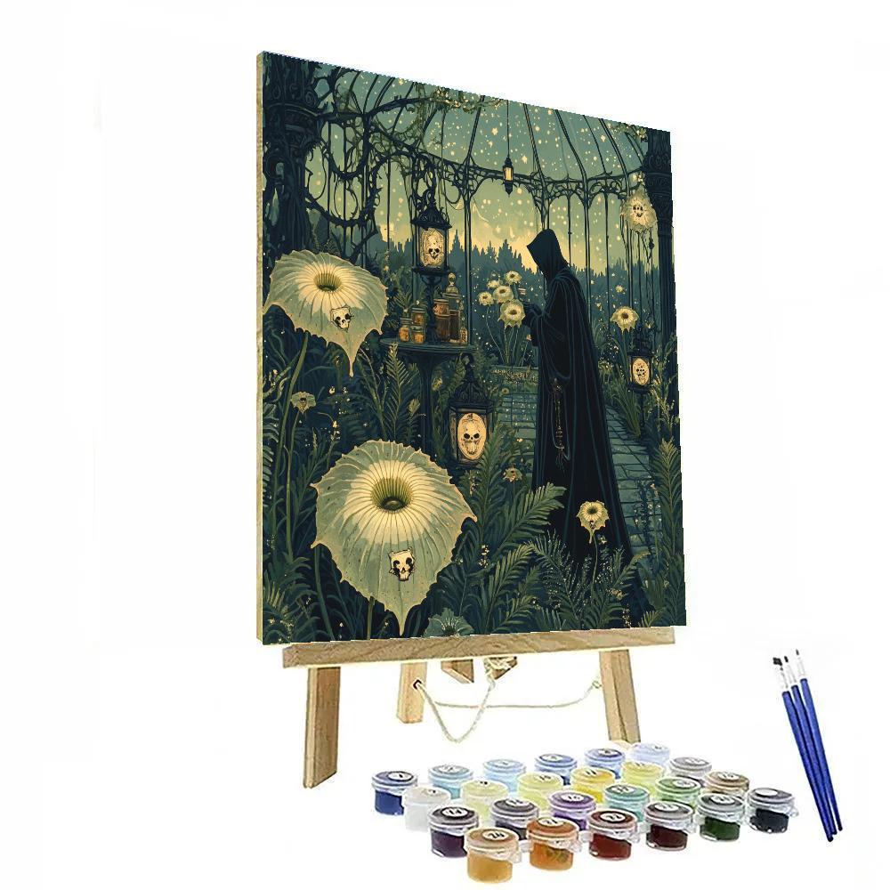 Midnight Plantarium Halloween Numbered painting kits