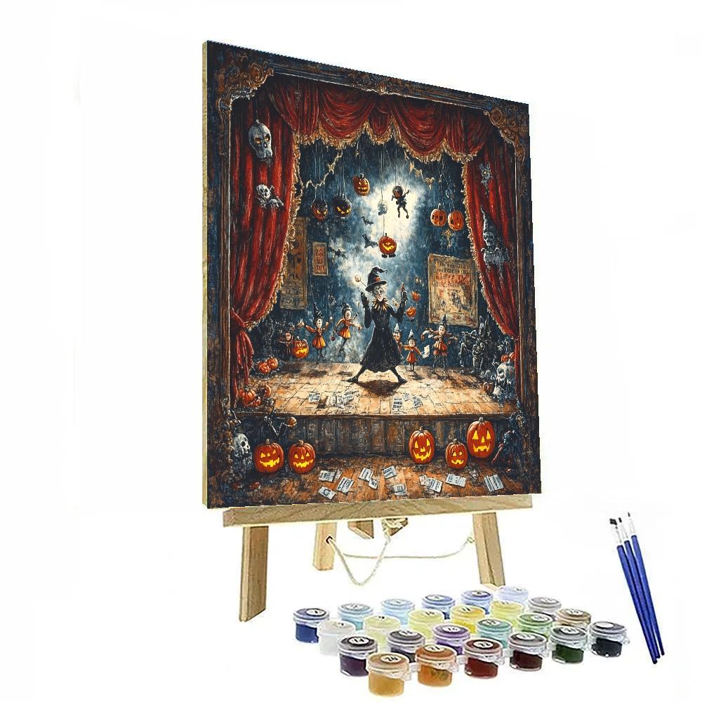 Trickster Puppet Haunted Stage Paint by numbers kits