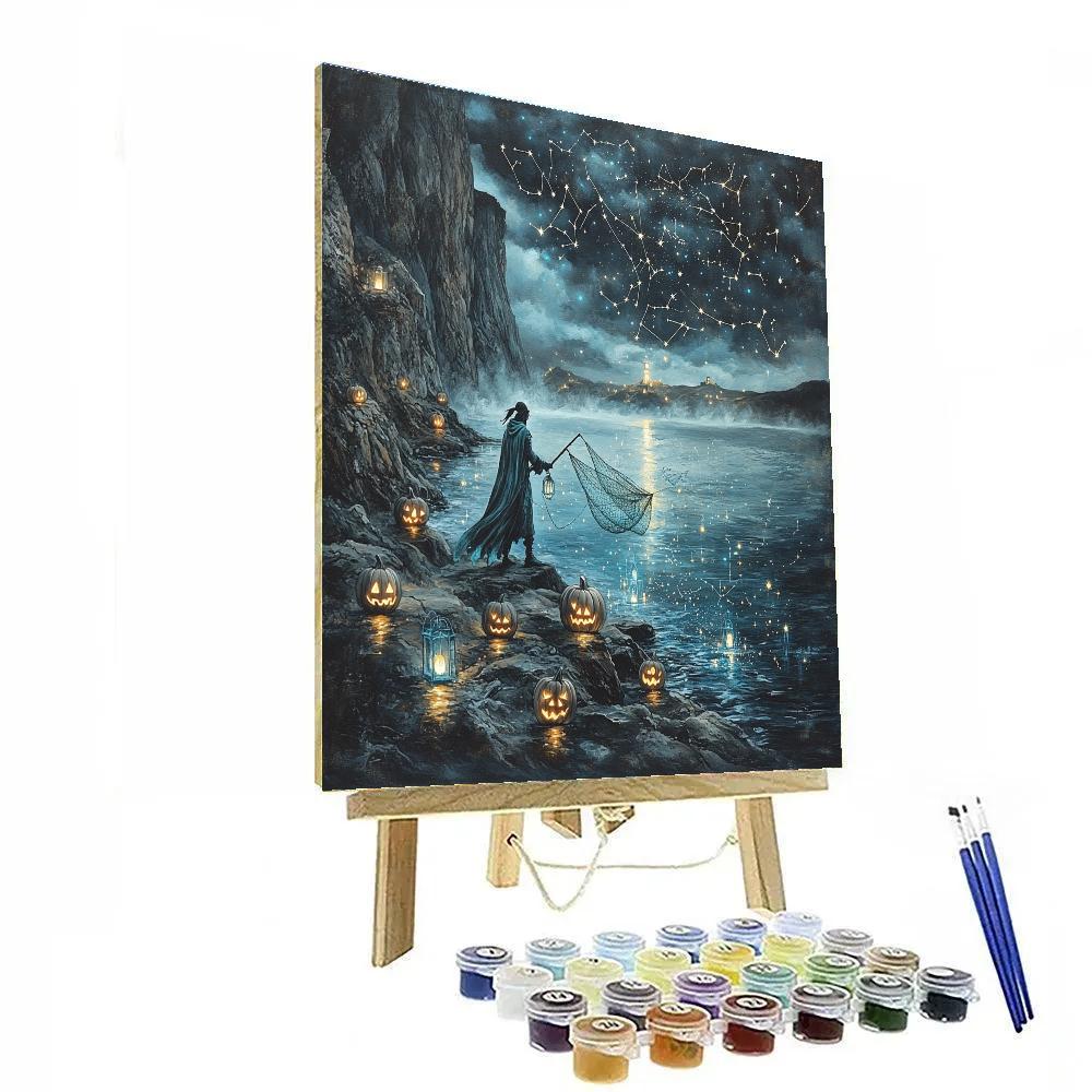 Lantern Fisherman Spooky Coast Painting by numbers kit