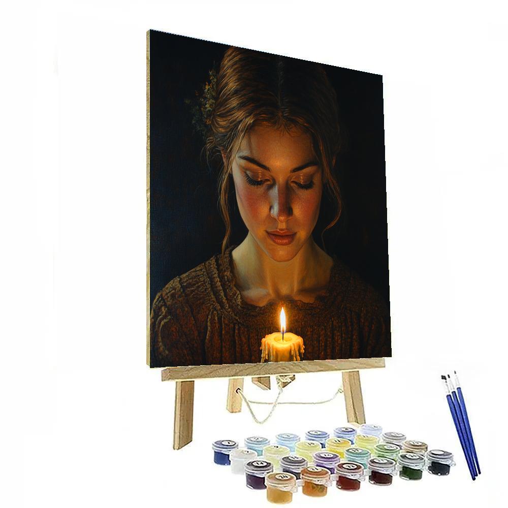 Rembrandt Inspired Candlelit Portrait paint by numbers