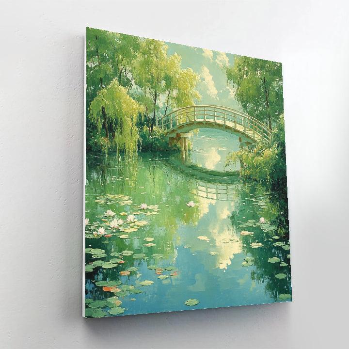 Claude Monet Inspired Giverny Bridge Reflection paint by numbers