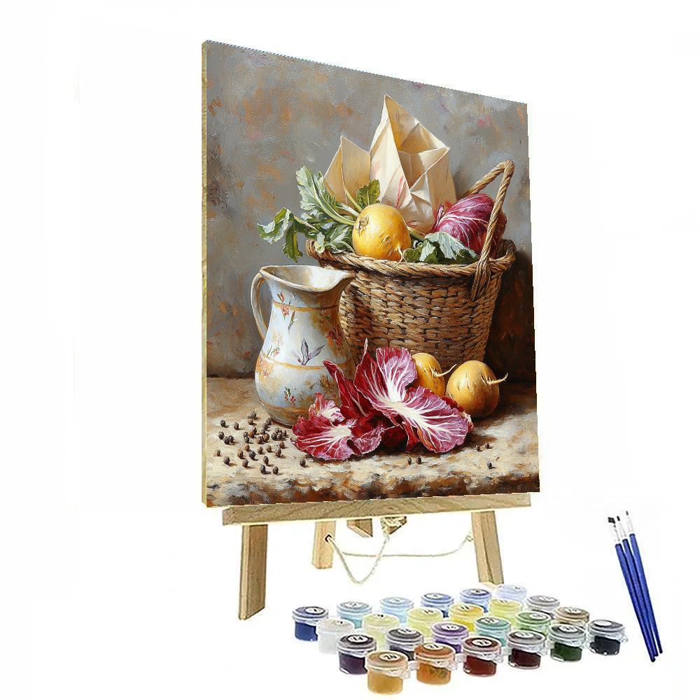 Diego Velázquez Inspired Market Vegetables And Pottery Number painting