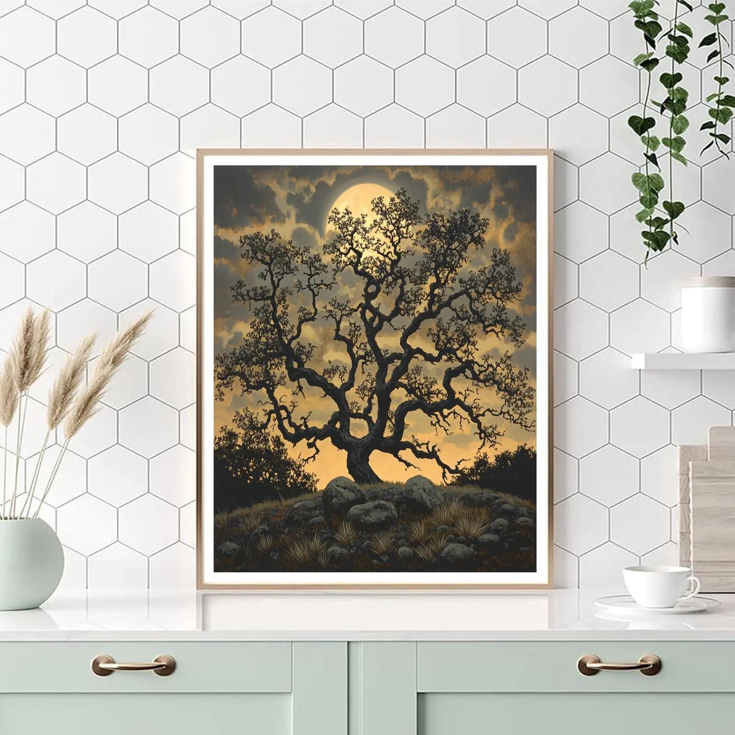 Francisco Goya Inspired Moonlit Thicket Of Hollow Oaks Paint by numbers kits