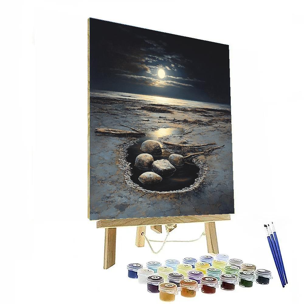 Francisco Goya Inspired Nocturnal Still Life Of Weathered Stones paint by number