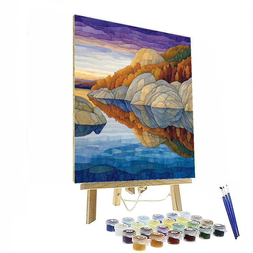 Franklin Carmichael Inspired Autumn Ridge Reflections Paint by numbers kits