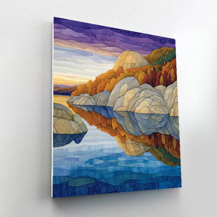 Franklin Carmichael Inspired Autumn Ridge Reflections Paint by numbers kits