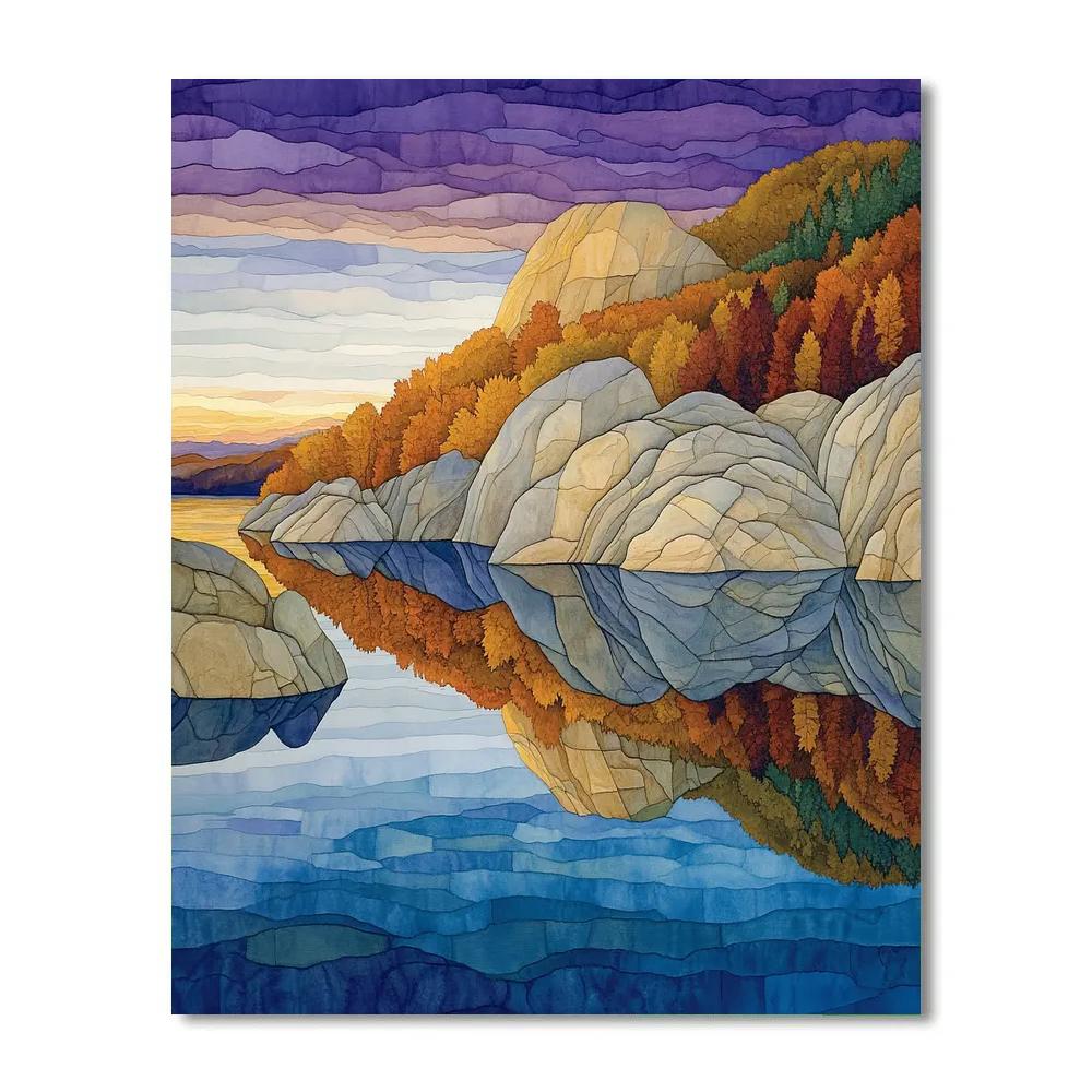 Franklin Carmichael Inspired Autumn Ridge Reflections Paint by numbers kits