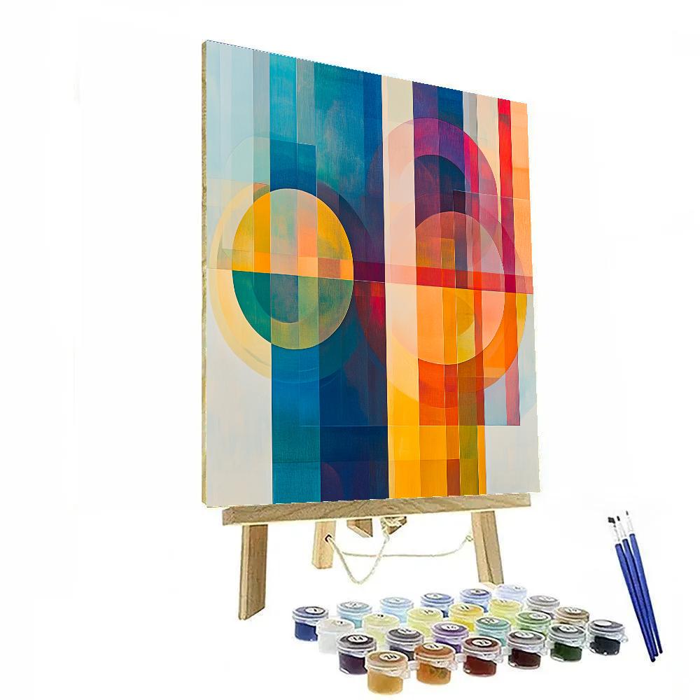 Kandinsky Inspired Cosmic Composition paint by number