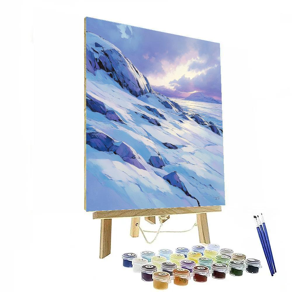 Franklin Carmichael Inspired Winter Moraine Light Paint by numbers kits