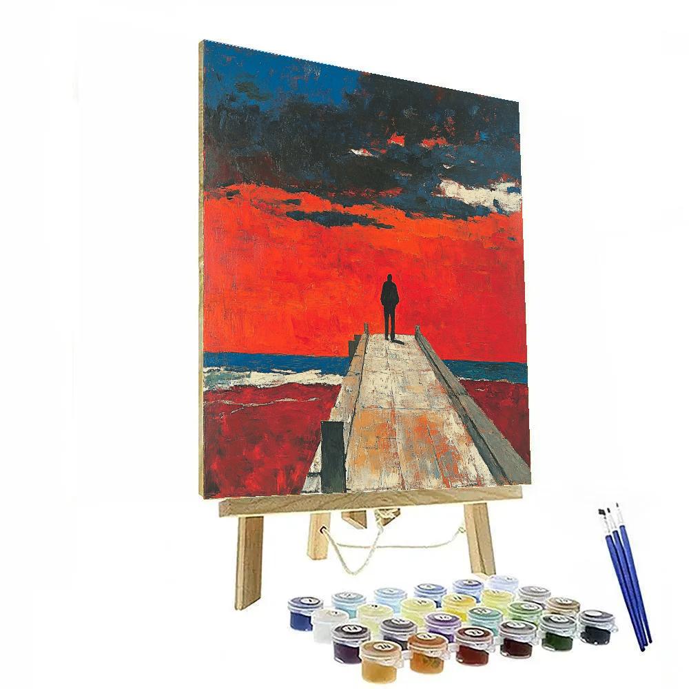 Edvard Munch Inspired Evening Alone painting number kit
