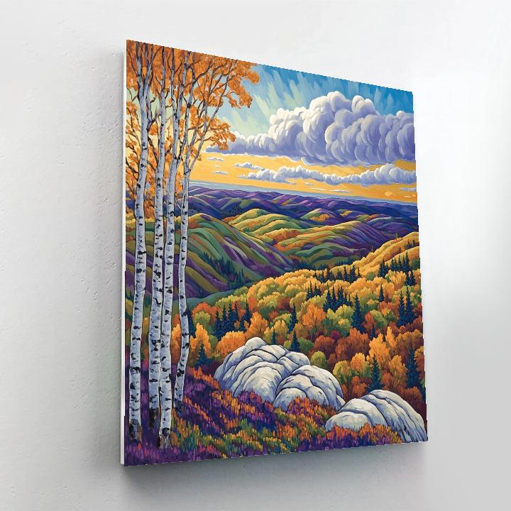 J. E. H. MacDonald Inspired Algoma Autumn Ridges Paint by numbers art