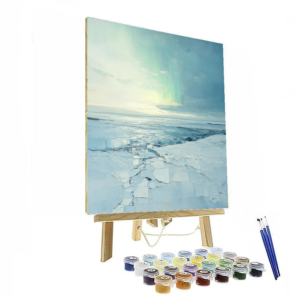 Jean-Paul Riopelle Inspired Glacial Aurora Fields Painting by numbers kit