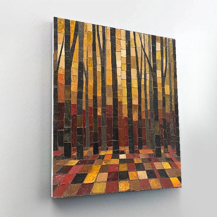 Jean-Paul Riopelle Inspired Ember Mosaic Woodland Painting by numbers kit