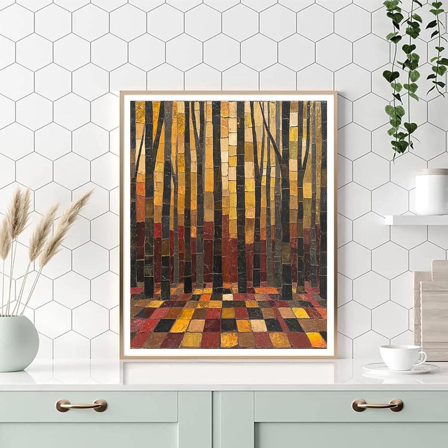 Jean-Paul Riopelle Inspired Ember Mosaic Woodland Painting by numbers kit