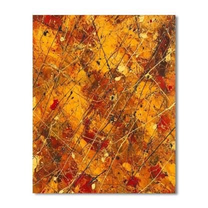 Jackson Pollock Inspired Autumnal Web Of Motion Number painting