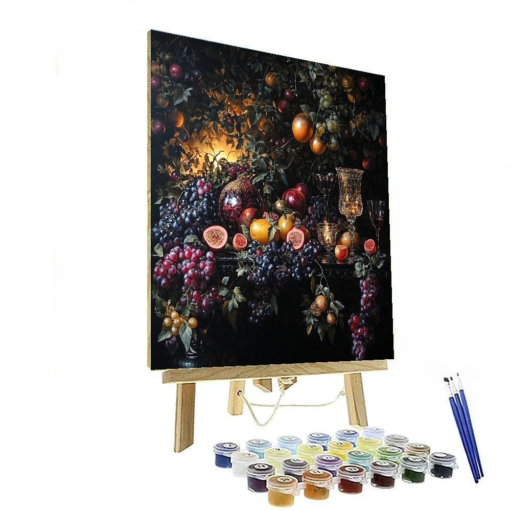 Caravaggio Inspired Dramatic Still Life paint by numbers