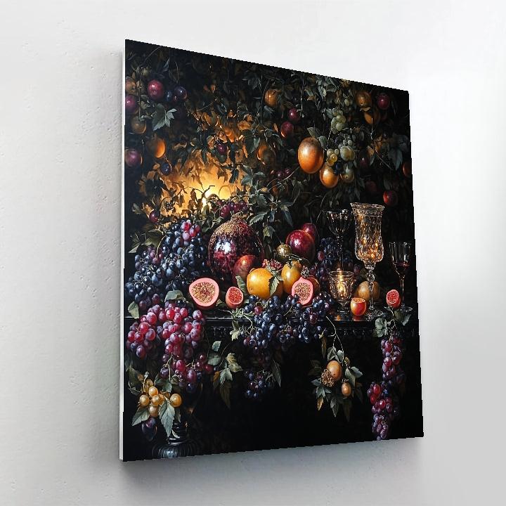 Caravaggio Inspired Dramatic Still Life paint by numbers