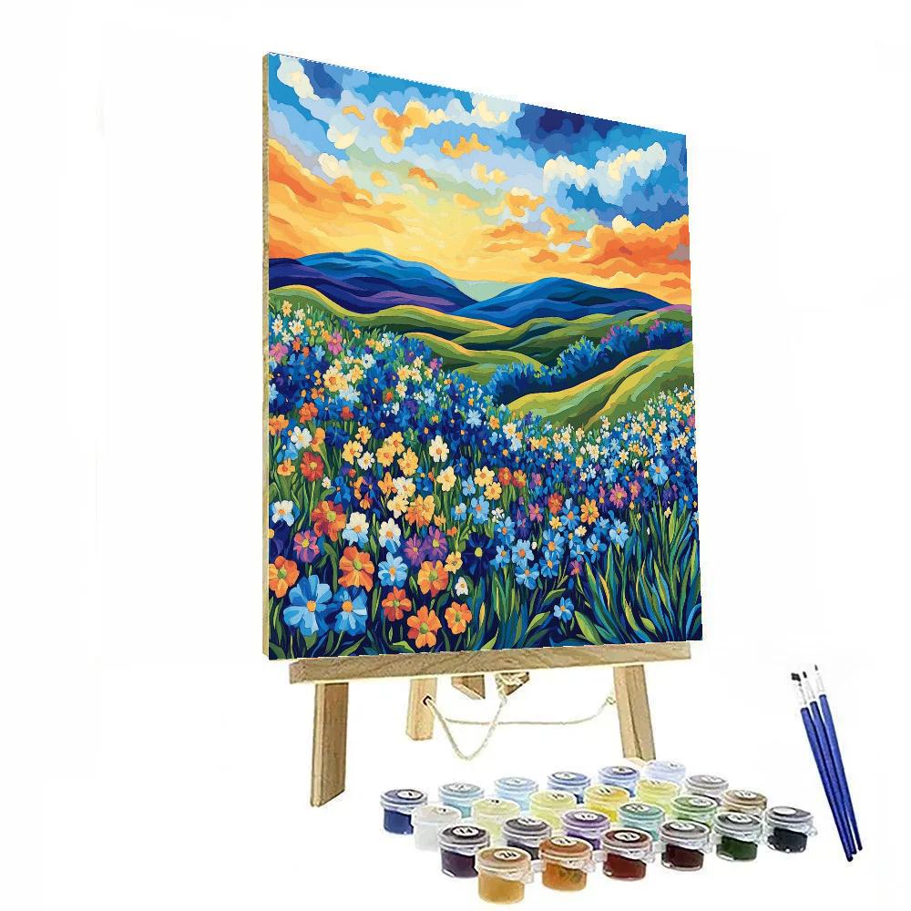 J. E. H. MacDonald Inspired Meadow Chorus Of Wildflowers DIY paint by numbers