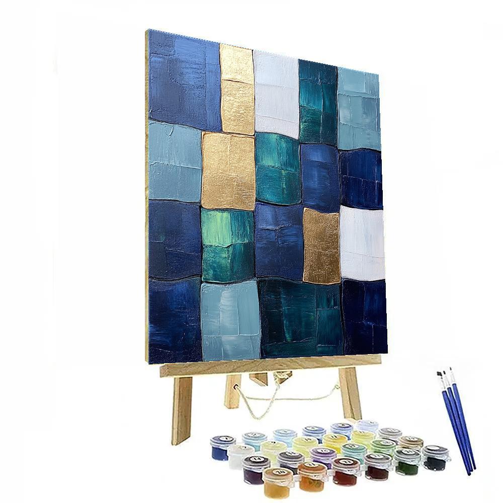 Jean-Paul Riopelle Inspired Tessellated Estuary Reflections Paint by numbers kits