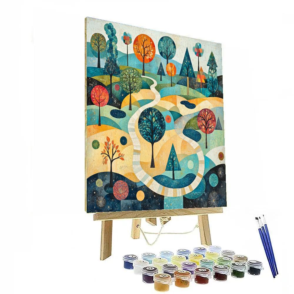 Paul Klee Inspired Garden Map paint by number